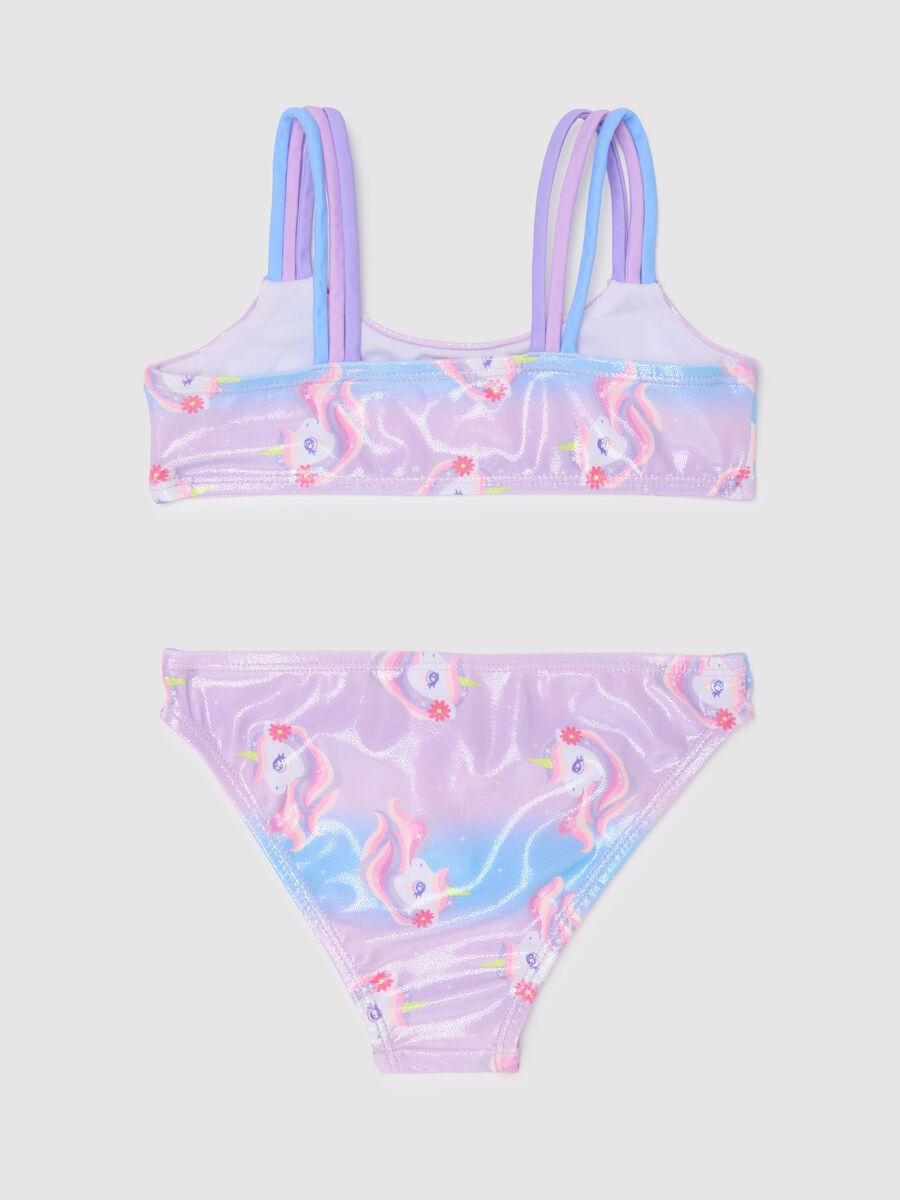 Girl's multicolour stretch-blend swimsuit_1