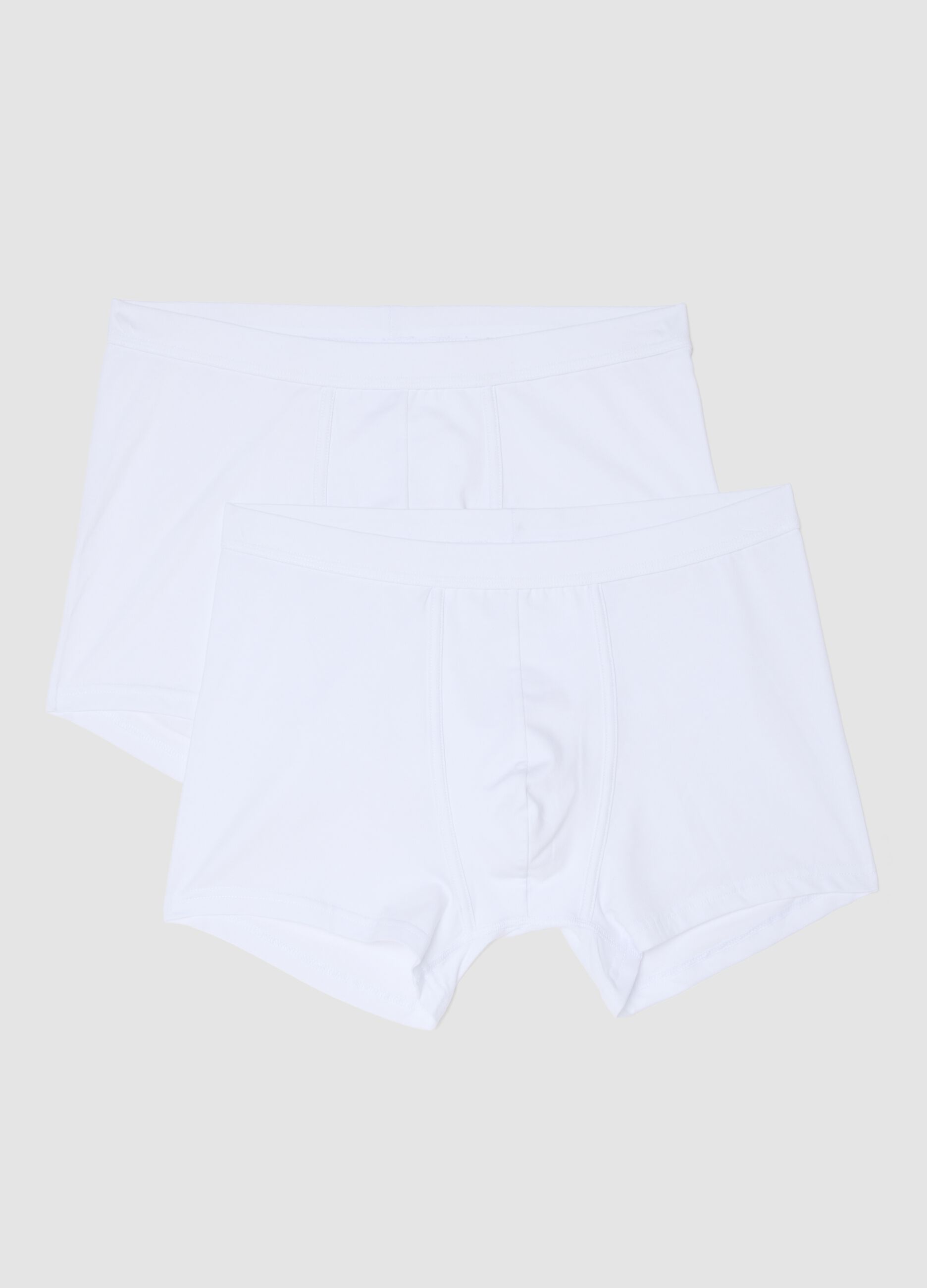 2-pack of white Supima cotton stretch boxers