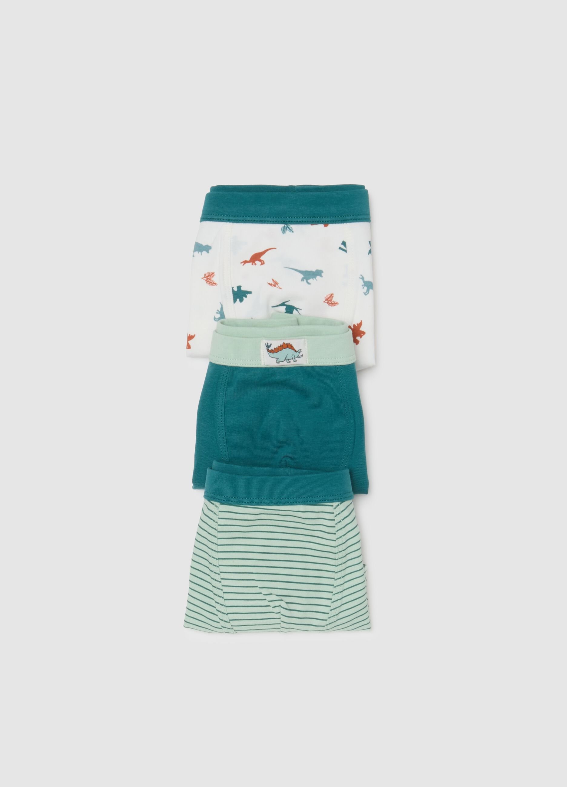 Pack of three multicoloured cotton regular fit boys' briefs