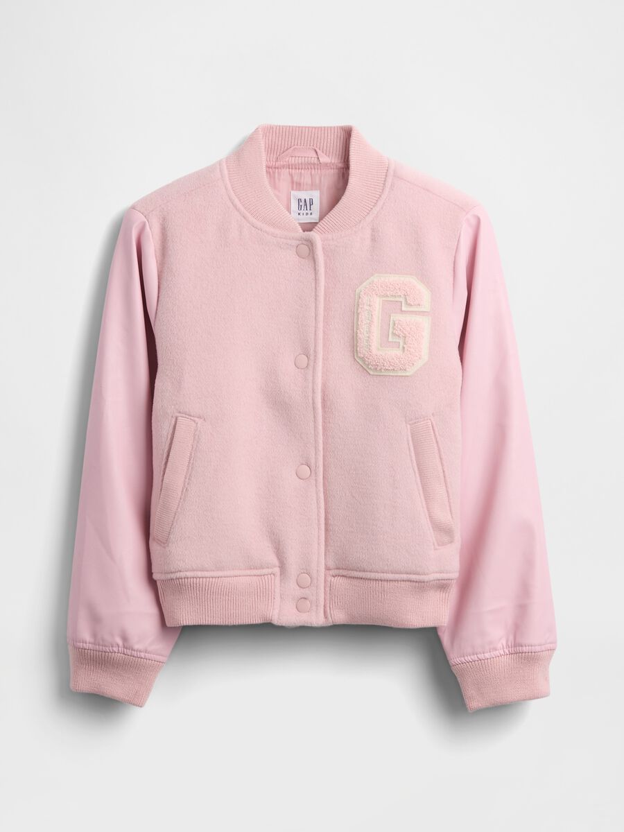 Bomber rosa in misto lana e fibre sintetiche_3