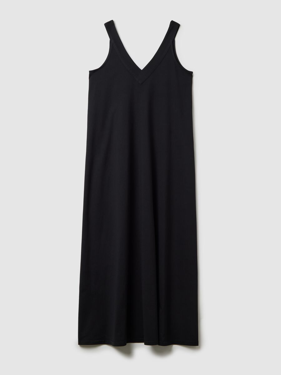 Black Long Cotton Dress_4
