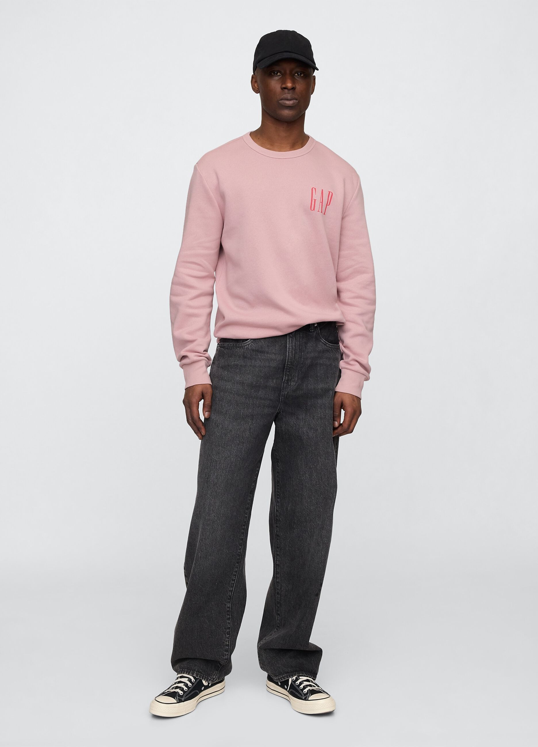 Felpa rosa con logo Gap