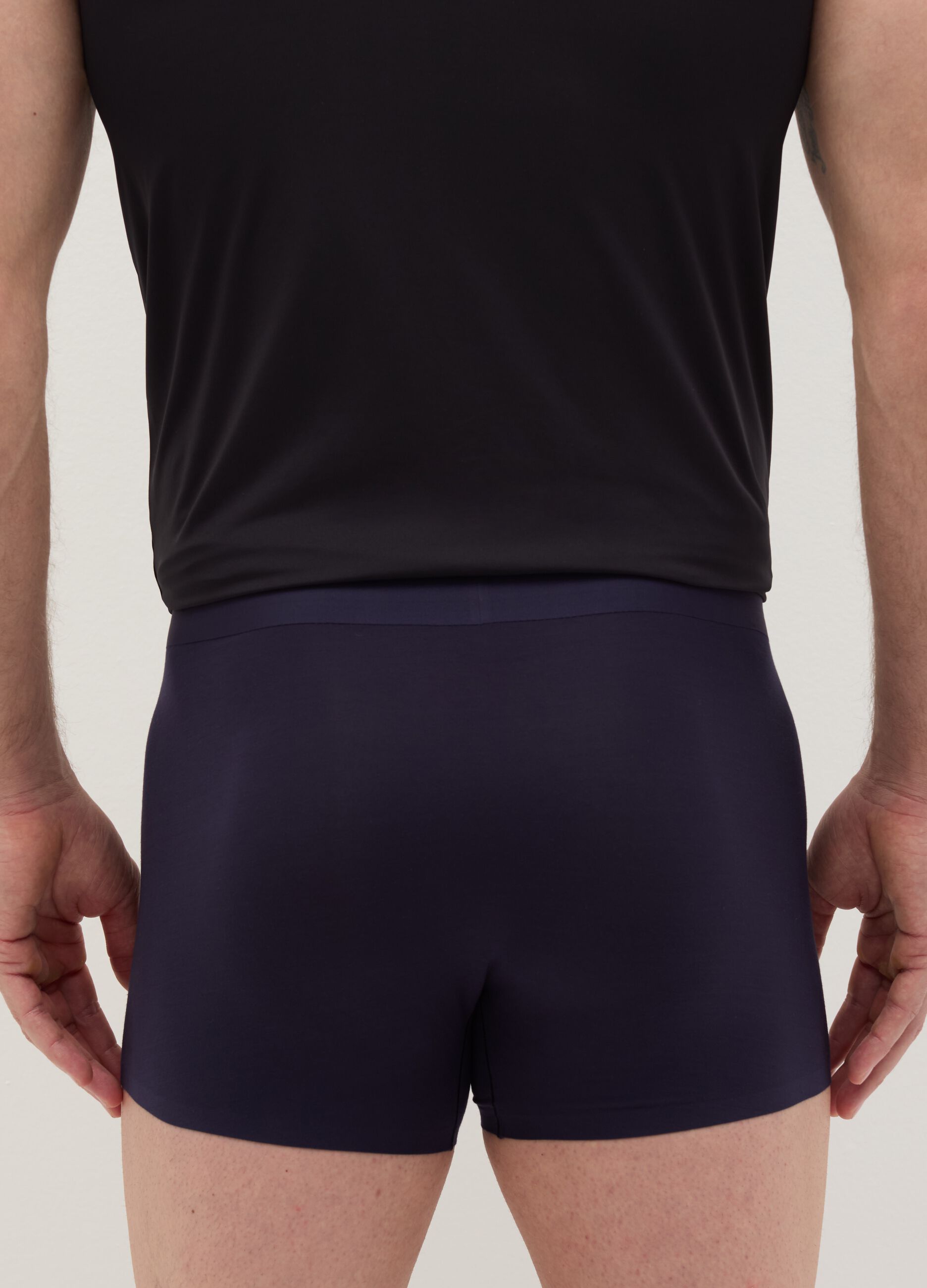 Two-pair pack midi boxer shorts in stretch modal