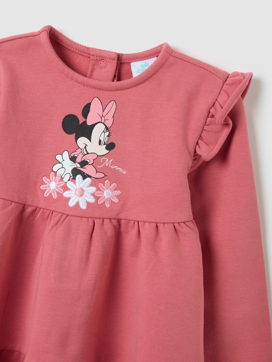 Pink Stretch Cotton Blend Girl's Dress_2