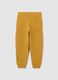 Children’s yellow regular fit cotton jogger trousers_1