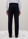 Slim Fit Blue Stretch Fabric Trousers_3