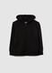 Felpa da bambino in puro cotone nero regular fit_0
