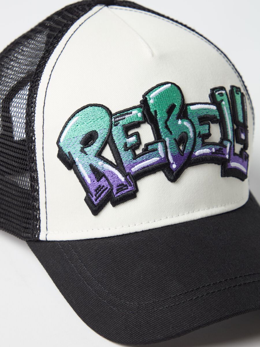 Baseball cap with "REBEL!" patch_1