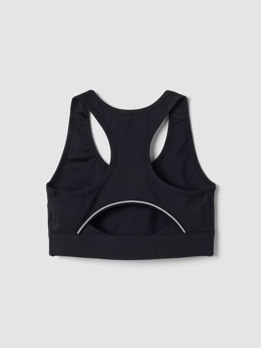Reggiseno sportivo nero in tessuto elasticizzato_5