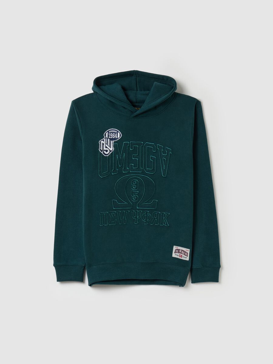 Hoodie with "Omega New York 95” embroidery_3