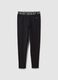 Black Stretch Cotton Regular Fit Leggings Everlast_4