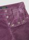Girls' Wide-Leg Cotton and Purple Velvet Trousers_2