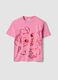 Pink pure cotton regular fit T-shirt with Stitch print_4