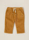 Brown cotton trousers for baby boy_0