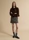Multicoloured checked wool and viscose-blend skirt_0