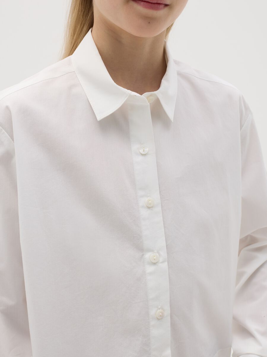 Cropped-fit shirt in cotton_1