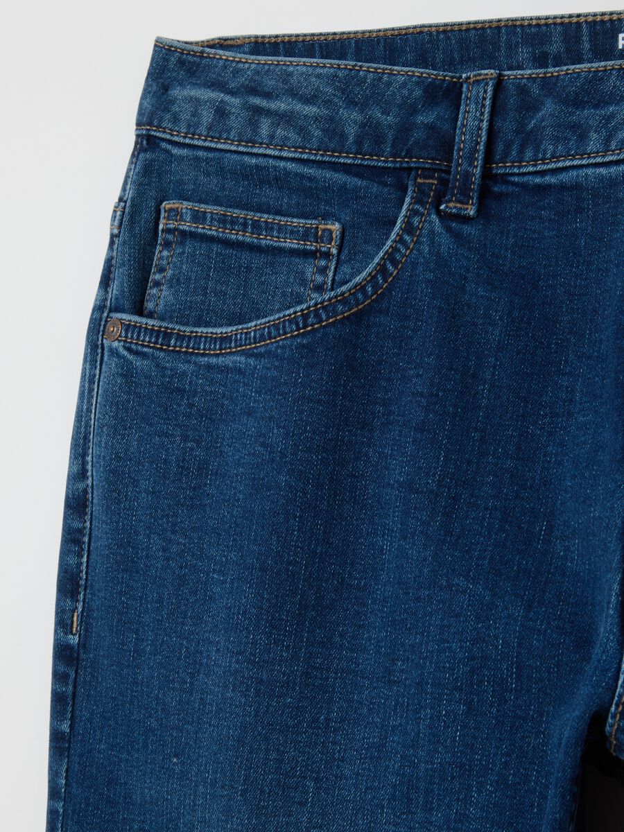 Men's Slim Fit Blue Denim Jeans_5