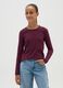 Girls' Long Sleeve Solid Bordeaux T-Shirt_0