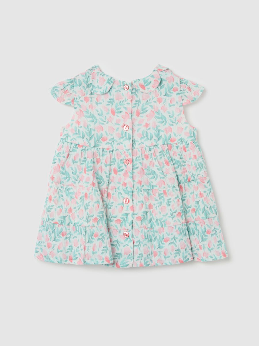 Crinkle dress with tulips print_1