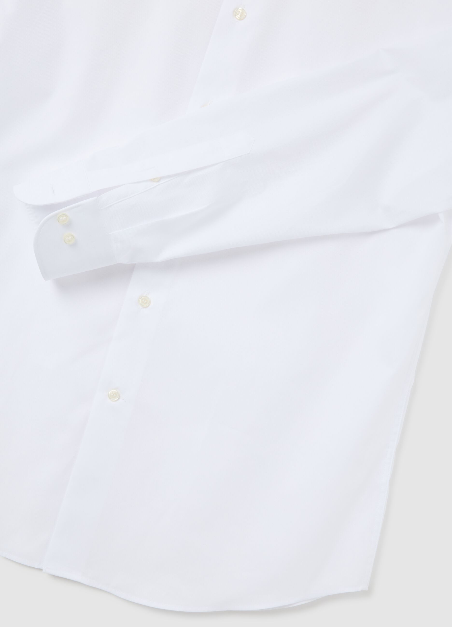 Men's pure cotton white regular fit shirt
