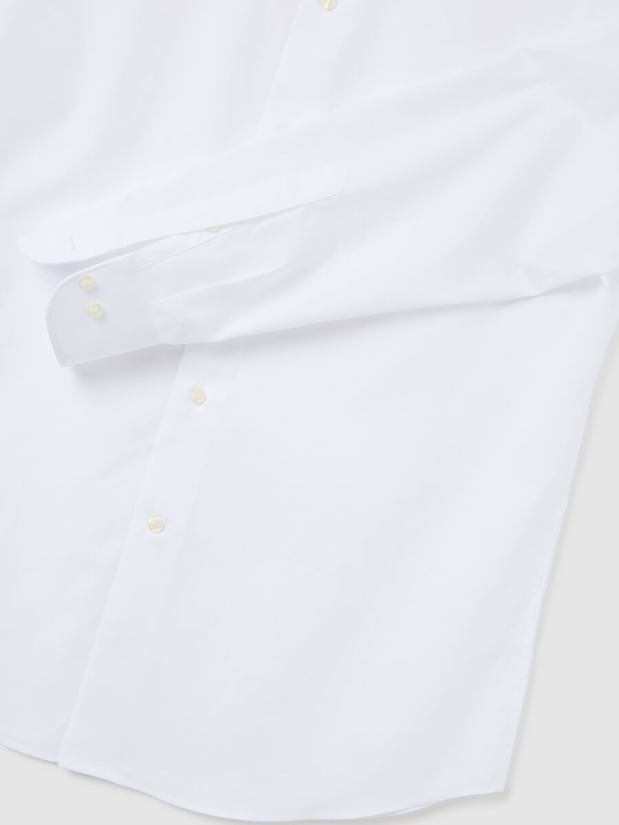 Men's pure cotton white regular fit shirt_5