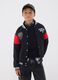 Black cotton-blend sweatshirt for boys with Chicago Bulls graphics_1