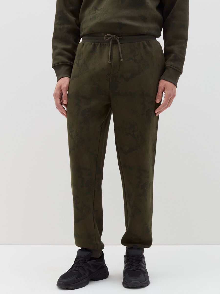 Fleece joggers with drawstring_1