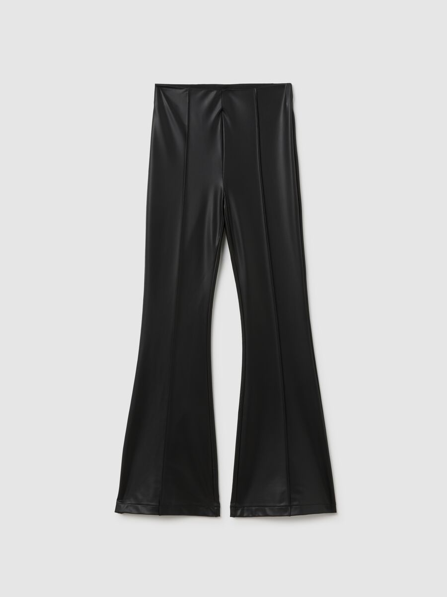 Leggings neri in ecopelle_0