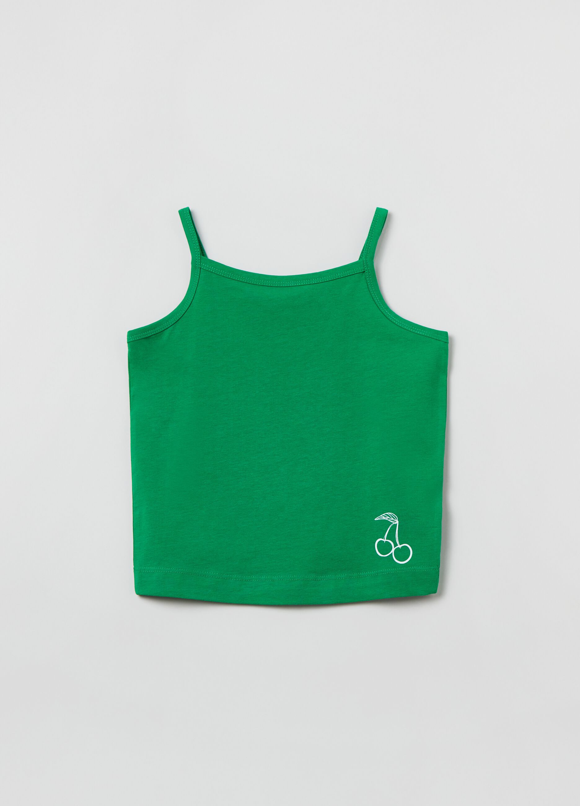 Tank top in cotone con stampa _0