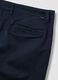 Blue stretch cotton chino shorts, regular fit_5