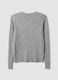 Maglia grigia in misto viscosa a trecce regular fit_2