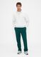 Green Cotton Blend Trousers_0
