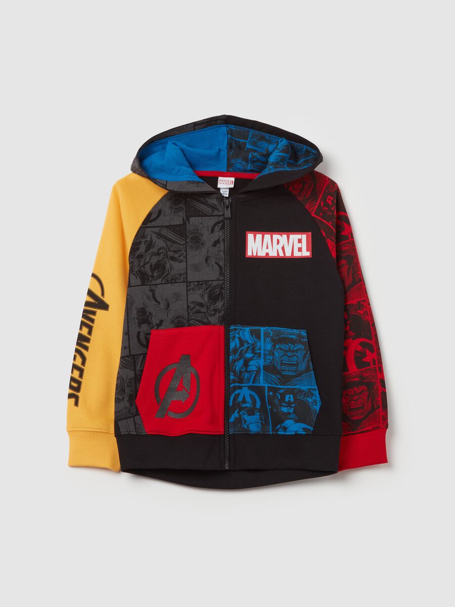 Full-zip con cappuccio e stampa Avengers_0