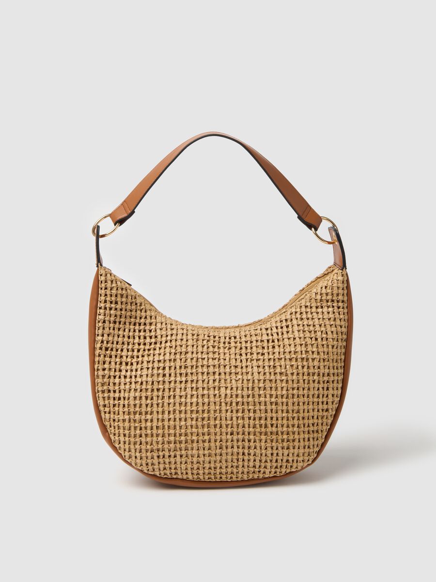 Crossbody bag in woven straw_0