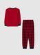 Children's red fleece Christmas pyjamas regular fit_1