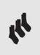 3-pack of black stretch cotton sports socks_0