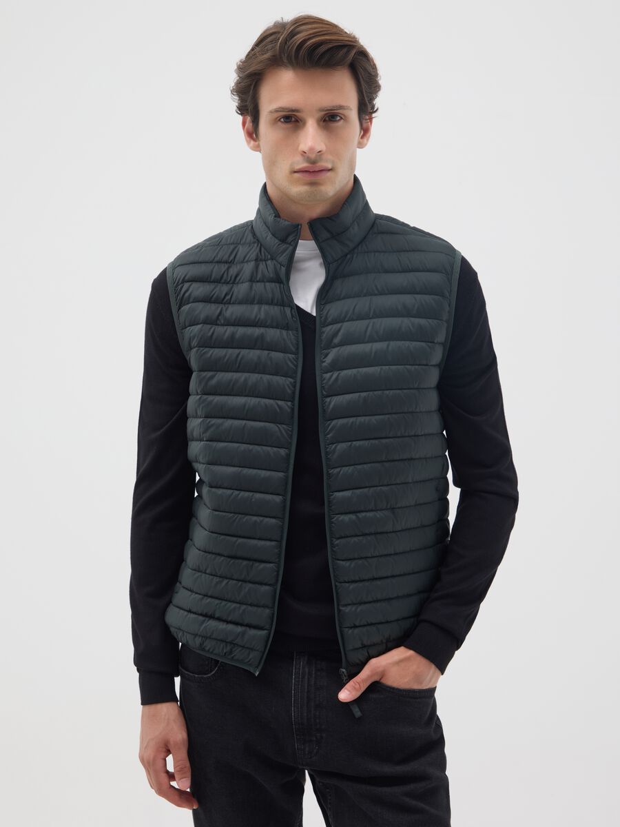 Gilet in nero regular fit_0