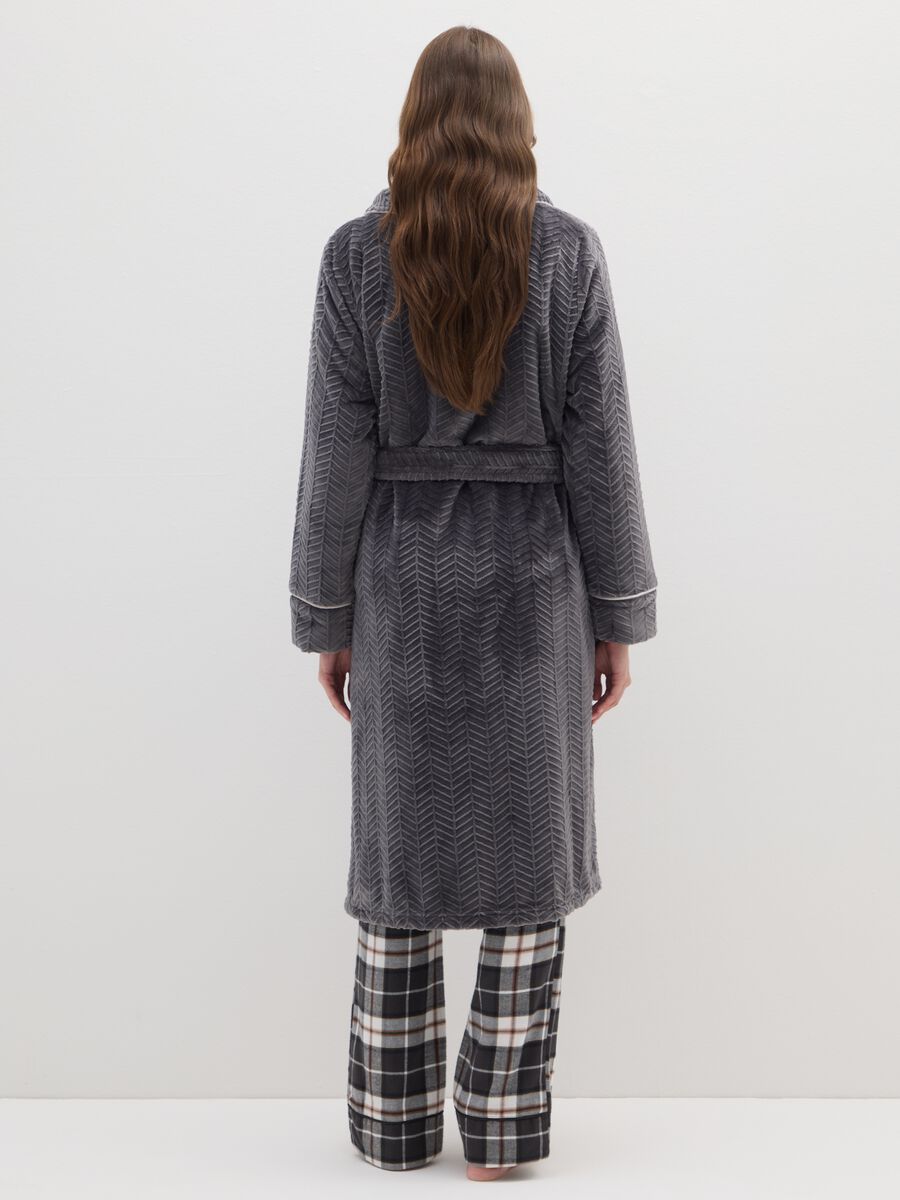 Grey robe with belt_2