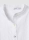 White pure cotton broderie anglaise shirt with band collar, regular fit_5