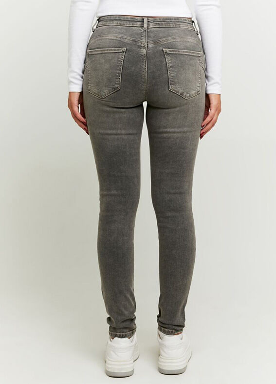 Women's Grey Slim Fit Stretch Cotton Jeans