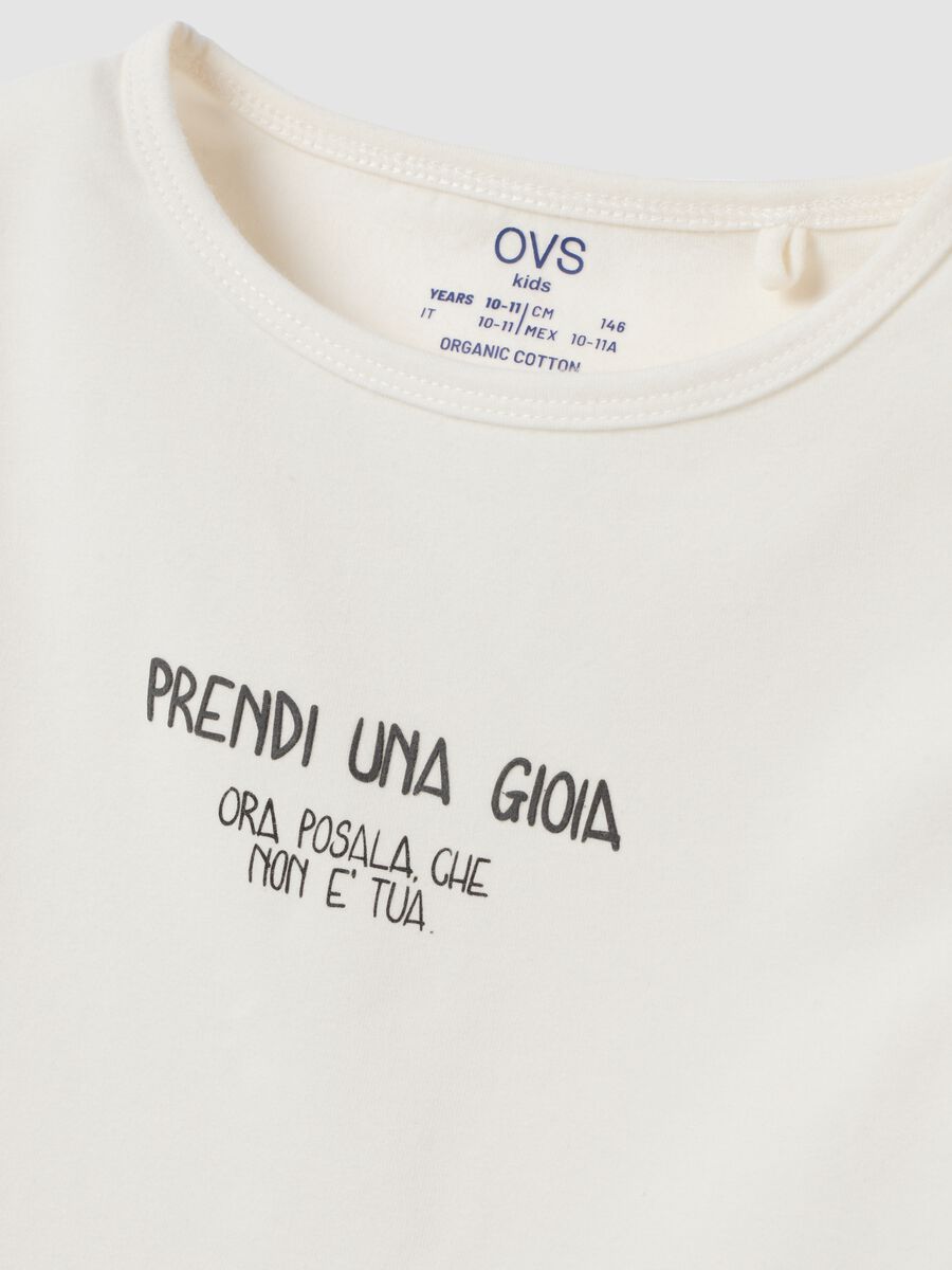 T-shirt bianca girocollo in jersey di cotone organico elasticizzato slim fit_2