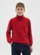 Red high-neck jumper for boys in pure cotton regular fit_0
