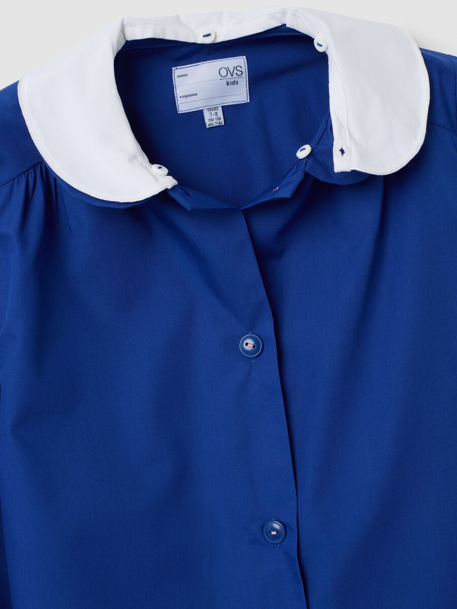 2-pack of blue school aprons with white collar_2