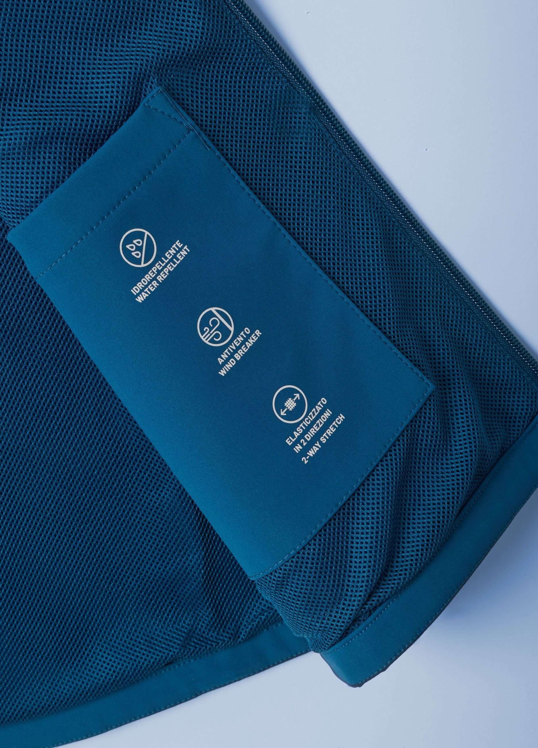 ALTAVIA SAILING blue windproof gilet in stretch fabric with zip