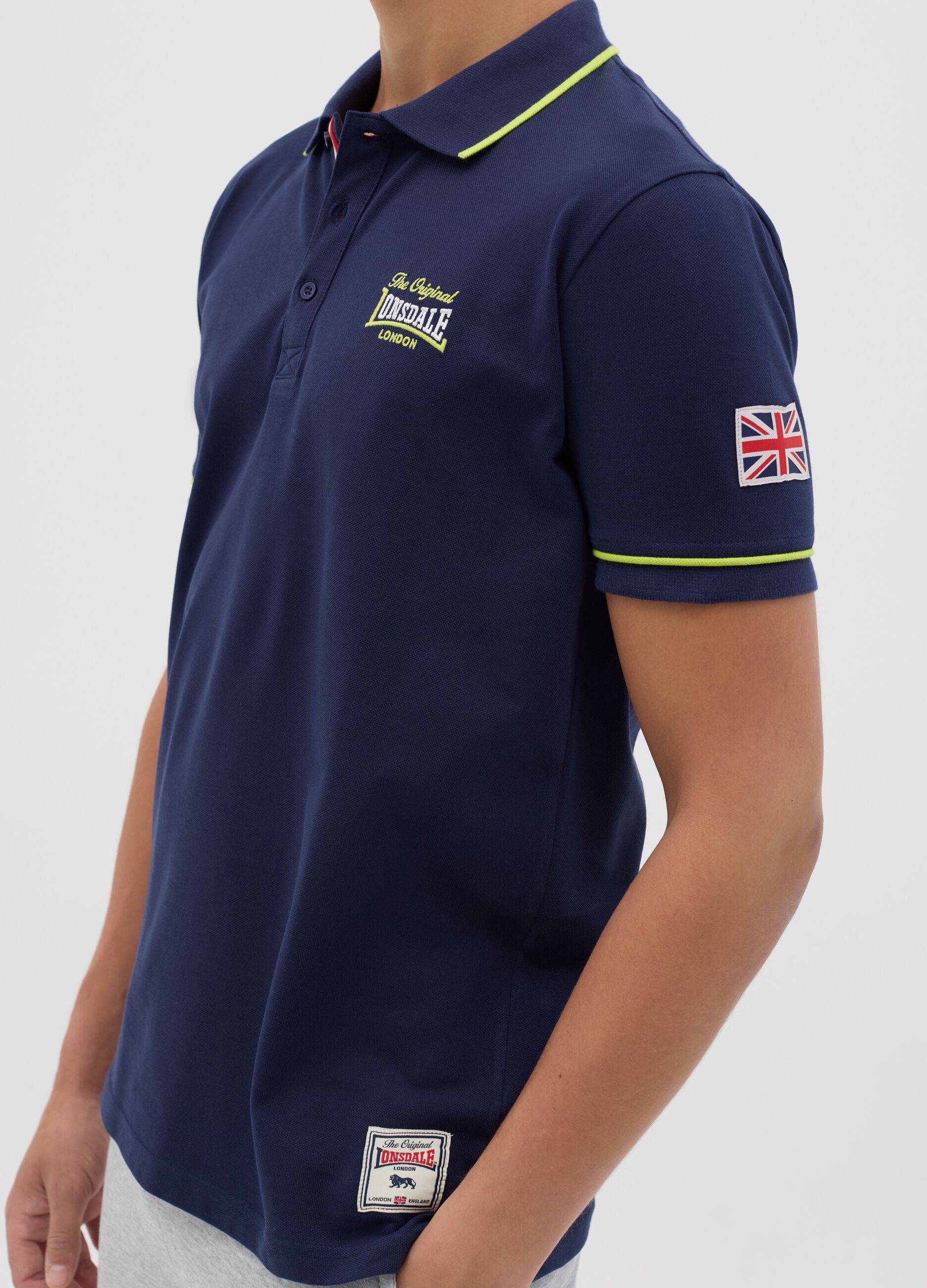 Lonsdale blue cotton polo shirt