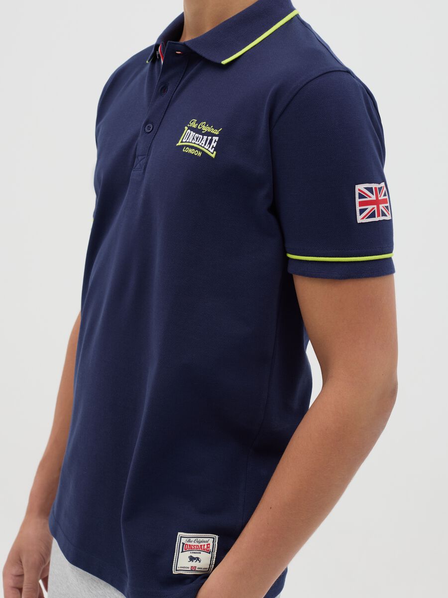 Lonsdale blue cotton polo shirt_2