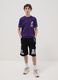 Multicolour pure cotton boy's set regular fit with Lakers prints_0