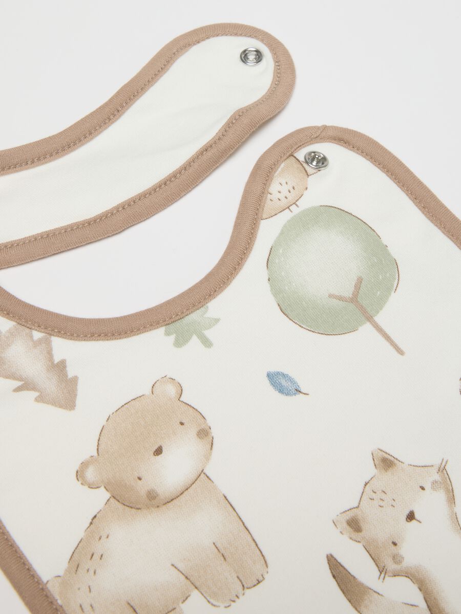 Twin Pack Infant Bibs in Pure Multicolour Cotton_2