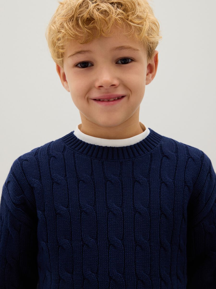 Children's Blue Pure Cotton Jumper, Regular Fit_2