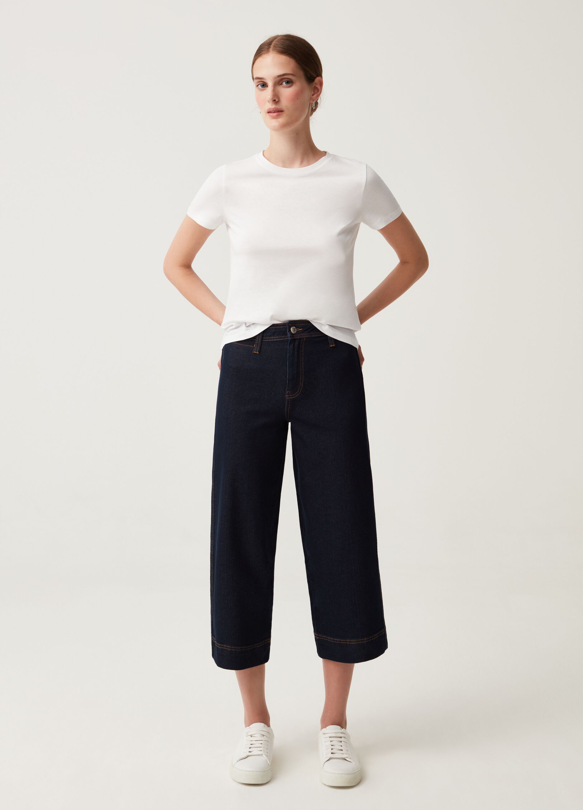 Jeans culotte wide leg